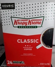 Krispy Kreme Classic Coffee, Keurig K-Cup Pods, Medium Roast, 24 Count