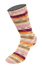 Wolle Kreativ! Lana Grossa - Meilenweit 100g Seta Lampone 3449 camel orange rosa