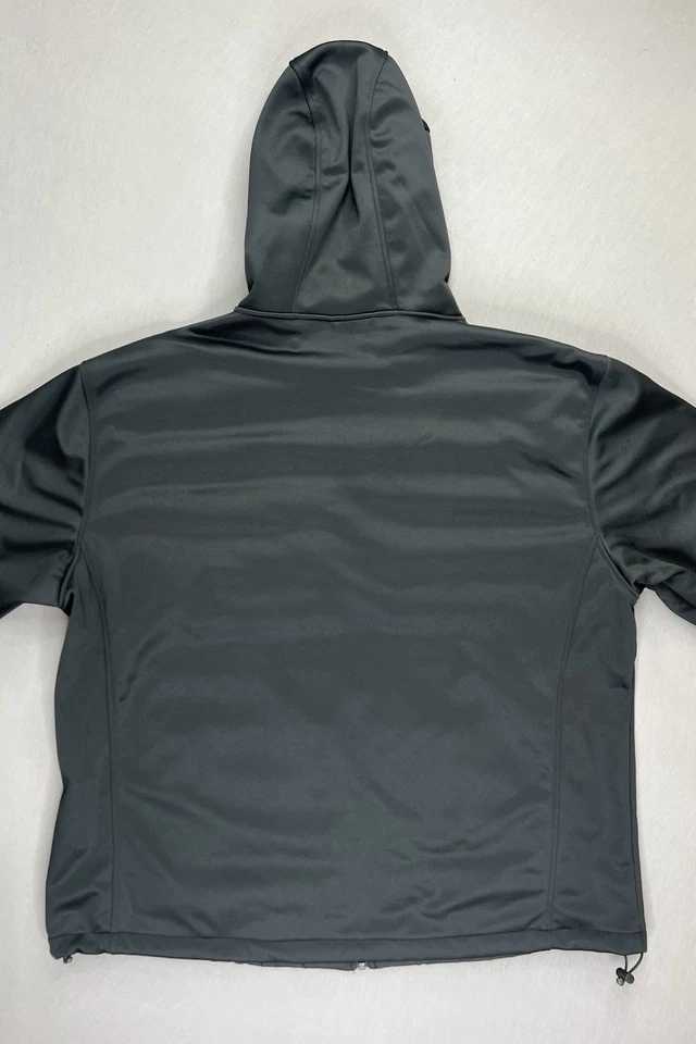 New Balance Puffer Jacket Fleece Lined Hooded Full Zip Black Mens Size Medium - Image 3 of 4