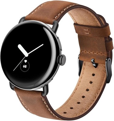 Genuine Leather Strap Compatible with Google Pixel Watch 41mm 45mm