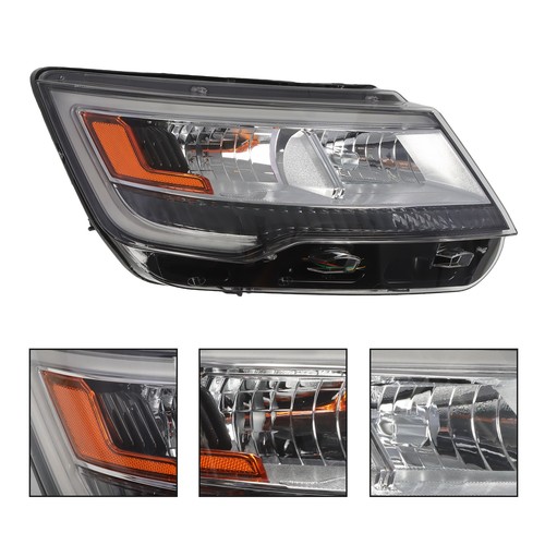 For 2016-18 Ford Explorer Sport w/ Black Bezel LED Headlight Headlamp Passenger - Picture 2 of 10