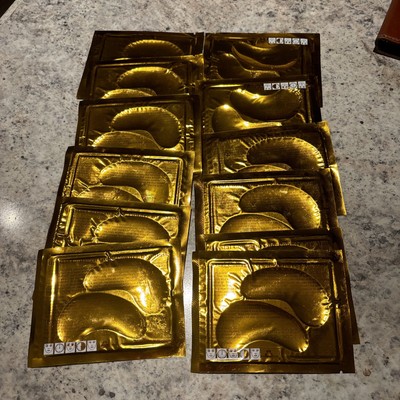 Gold Gel Crystal Collagen Powder Eye Mask   Removes Puffiness   Dark Circles  