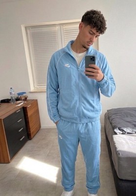 Nike Herren Trainingsanzug Set 2-teilig Jacke & Hose Blau Gr. M
