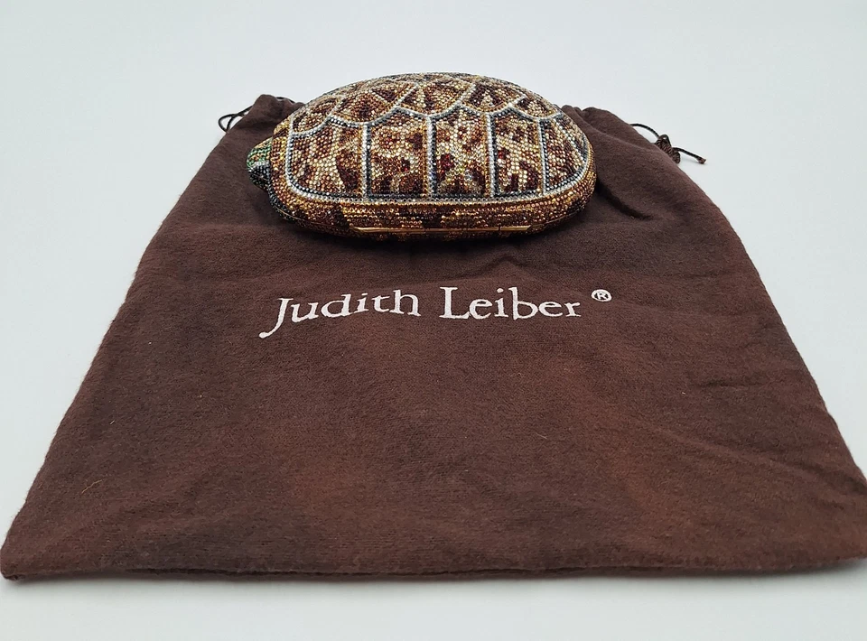 Judith Leiber Minaudiere Tortuga Cristal Bolso sin asas y accesorios Nuevo Registro Foto 2 de 4