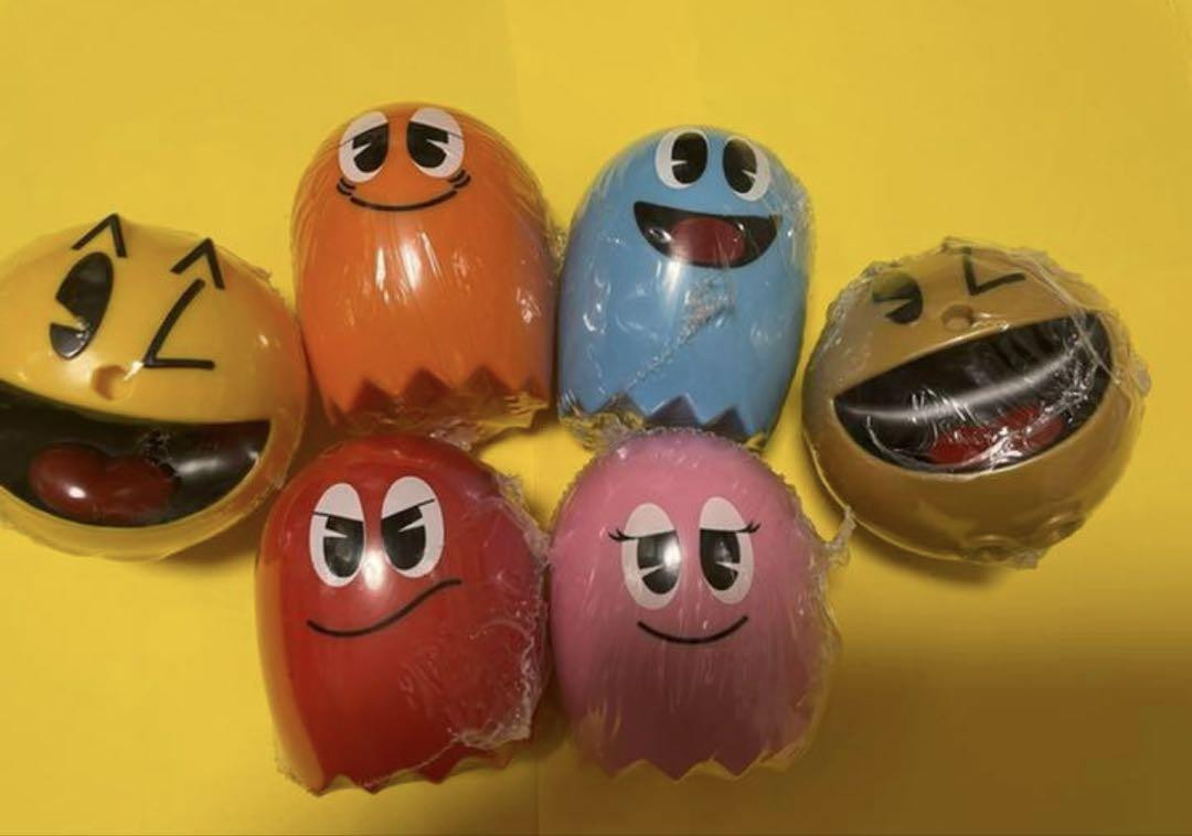 Cap-Chara Pac-Man Complete Set Gold Gacha Figure #75d4f5