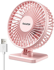 Gaiatop USB Desk Fan, Small but Powerful, Personal Portable Quiet 3 Speeds, Adju