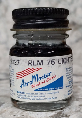 AEROMASTER - WARBIRD COLORS - .5 oz ENAMEL PAINT - LICHTBLAU GERMAN RLM 76