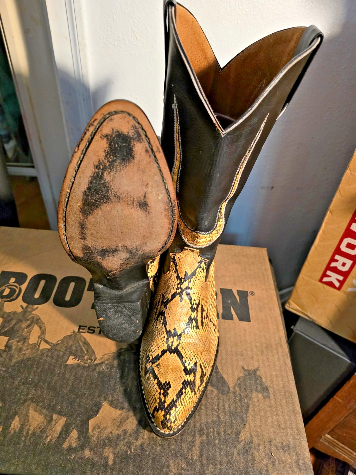 Vintage Styler Shoes - Authentic Python Boots, Si… - image 5