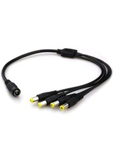 DC Power Splitter Cable 5.5x2.1mm 1 Female To 4 Male Plug Adapter CCTV Camera