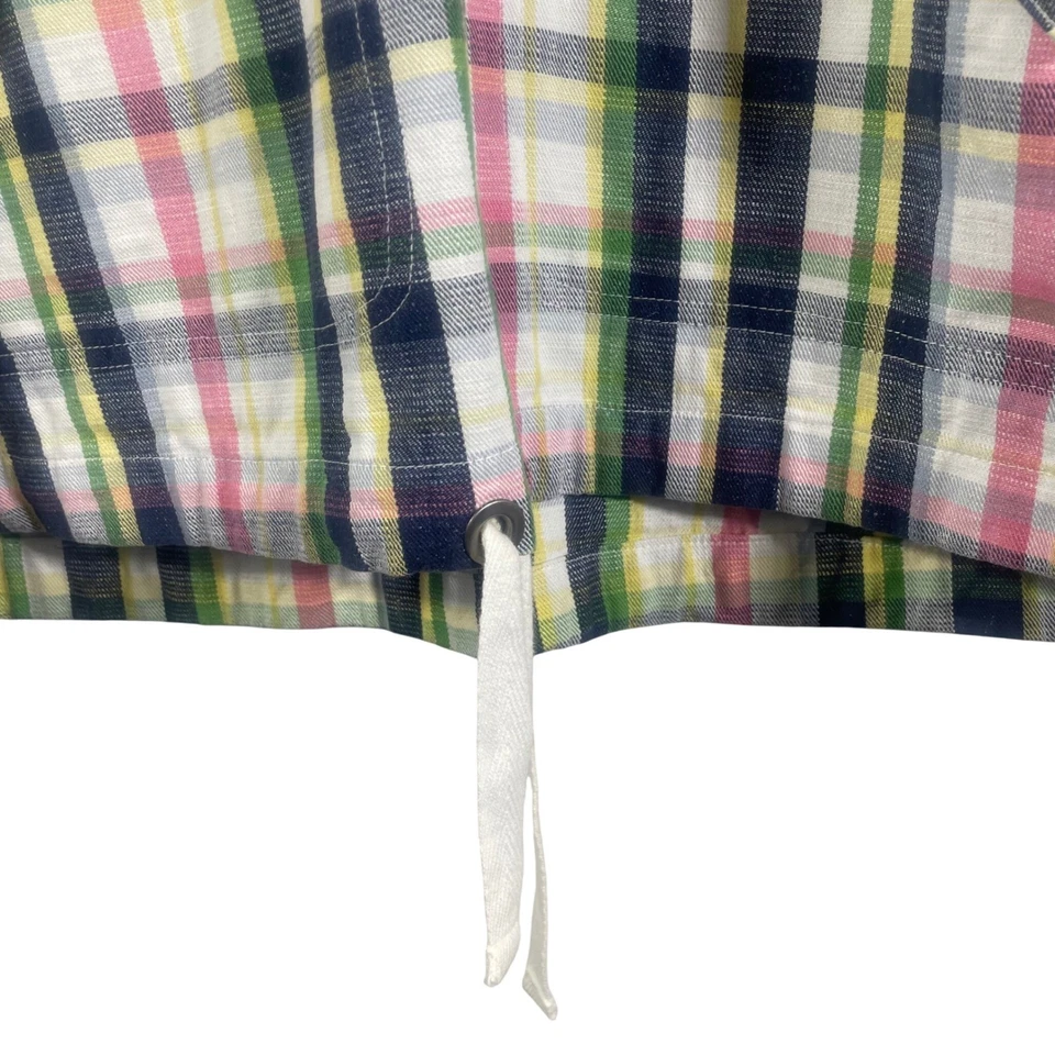 Chaqueta Camisa a Cuadros con Capucha Merona para Mujer L Multicolor Algodón Ligera Foto 4 de 4