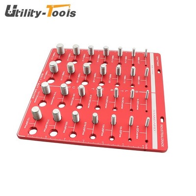 28 Nut and Bolt Identifier Gauge Thread Checker 14 Metric & 14 Standard Sizes