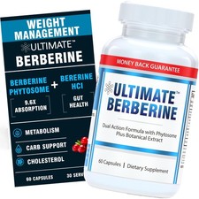 Ultimate Berberine Phytosome for Optimal Metabolic 60 Count Pack of 1 