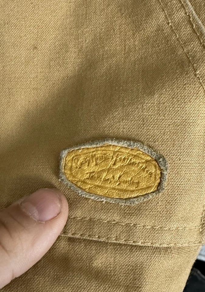 Chaqueta de cuero de lona marrón talla 36 Rocky Mountain Featherbed Ranch Duck para hombre Foto 3 de 4