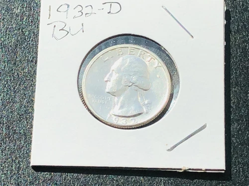 1932-D Washington Quarter Silver ---- Gem BU Stunning Coin