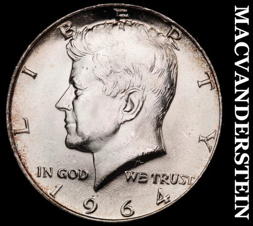 1964 Silver Kennedy Half Dollar-Choice Gem BU Lustrous No Reserve #i5860