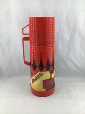 Vintage Aladdin's Thermos Red Black Diamond, Stopper 31, Filler 032c, Cup 243