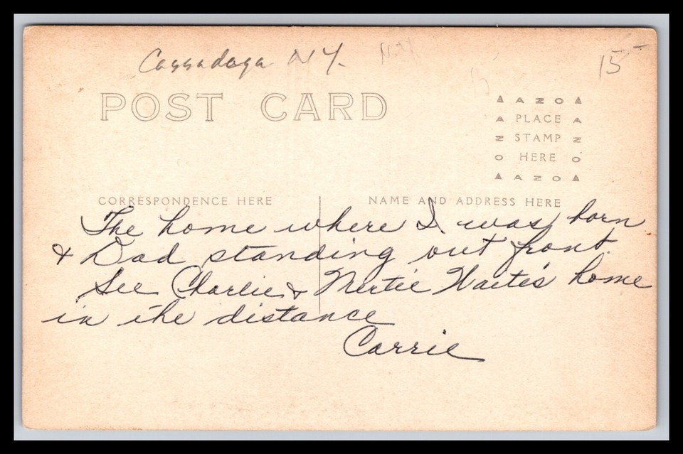 Post Card RPPC A View Down A Street In Cassadaga, New York eBay