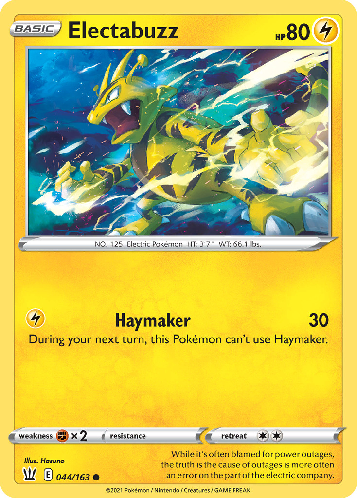 Electabuzz 44/163 Common | Battle Styles | Pokemon Card