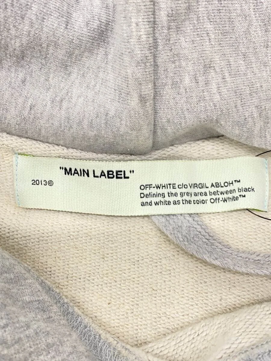 Felpa con cappuccio Off White XL cotone grigio tinta unita OMAB033S20185003 usata