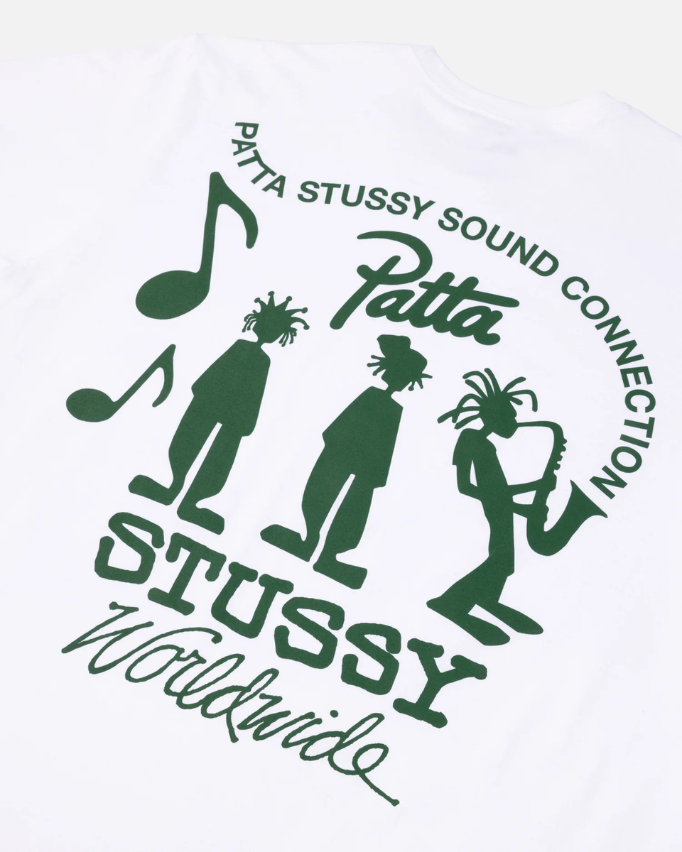 『Stussy x Patta』Sound Connection T-Shirt★White★ Stussy x Patta 'Sound Connection' T Shirt in White Size M