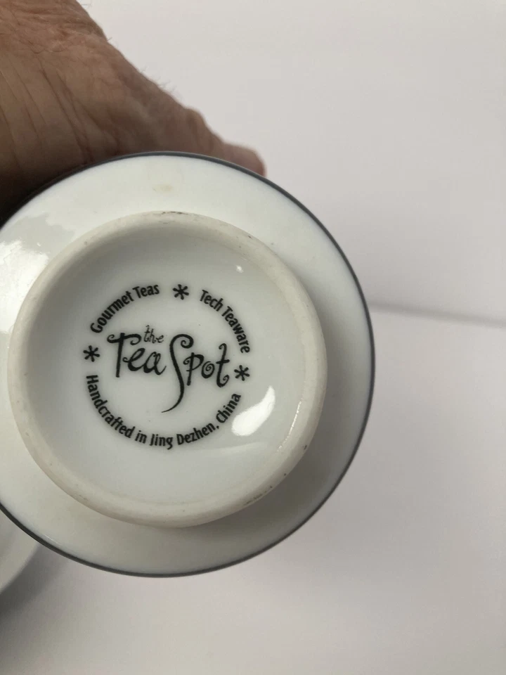 Taza de té The Tea Spot moderna 9 oz cielo azul con tapa Foto 3 de 3