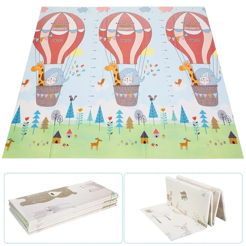 XXL Baby Krabbelmatte faltbare Spielmatte extra dick abwischbar 180x160 x1cm