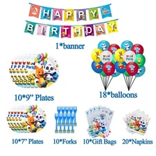 Word Party Decoration Happy Birthday 82 Piece Set Banner Bags Cake Topper