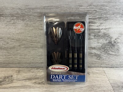 Sealed Halex Brass Soft Tip Dart Set Mini Tool 3 Darts Carrying Case Flights 13g