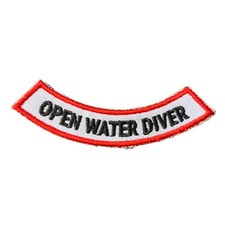 OPEN WATER DIVER ROCKER chevron Iron-on adventure Certificate Embroidered Patch