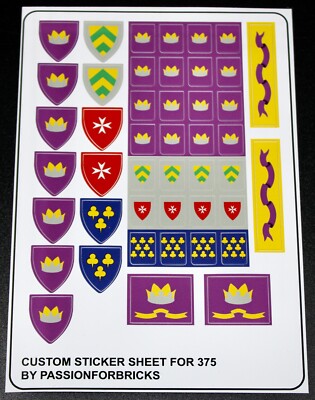 Ersatz Custom Aufkleber für 375 Replacement Sticker Sheet for 375  