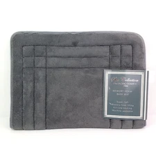 Spa Collection By Pacific Coast 17 in x 24 in Gray Soft Memory Foam Bath Mat