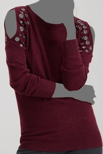 Cold-Shoulder Sweater Size 