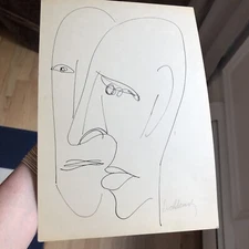 ISAAC LICHTENSTEIN (1887–1981), Ink on Paper Pencil Signed Picasso Like