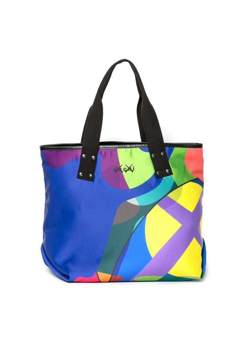 Sacai x KAWS Edition Multicolor Colorblocked Tote Large New Sacai x KAWS Edition Multicolor Colorblocked Tote Large New
