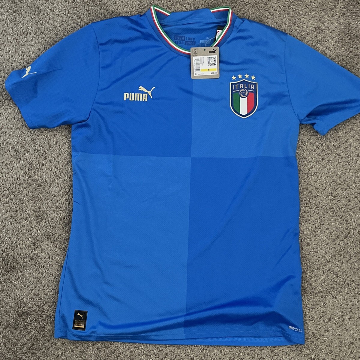 New Puma Italy FIGC Replica Blue Home Soccer Jersey 765643-01