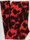 TC2 LuLaRoe Tall & Curvy2 Leggings Black Red Tie Dye NWT W54