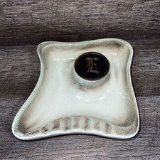Vintage The Hyde Park Ashtray No. 1930 Made in USA With Old English Monogram "E"