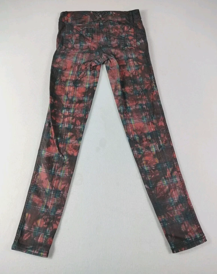 Pantalones de mezclilla Tripp NYC Daang Goodman para mujer 26 rojos huesos reales gótica chica gótica punk Foto 2 de 4
