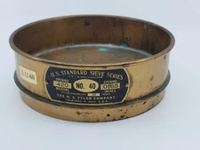 VINTAGE BRASS U.S. STANDARD SIEVE SERIES TYLER CO. #40 SIFTER ANTIQUE INDUSTRIAL