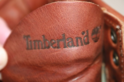 TIMBERLAND BROWN LEATHER LACE UP ANKLE WORK BOOTS w/Tag Size 11 M 7" Tall - Picture 5 of 11