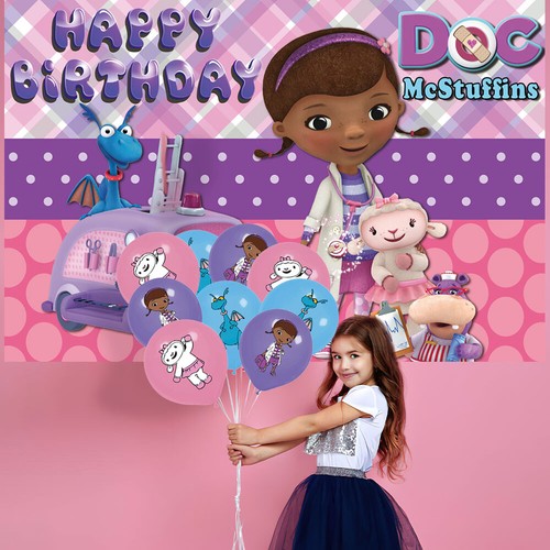Doc McStuffins Forniture per Feste Set Piatti Palloncini Cake Topper Striscione - Foto 8 di 8