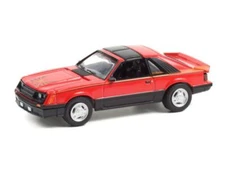 1981 Ford Mustang Cobra Bright Red 1:64 Scale Model Car - Greenlight 13300C