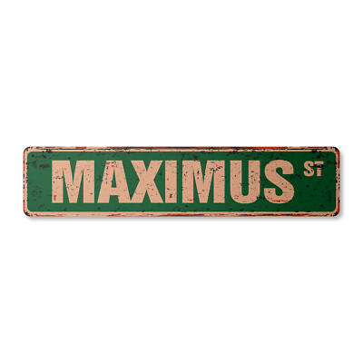 MAXIMUS Vintage Street Sign Childrens Name Room Metal Sign