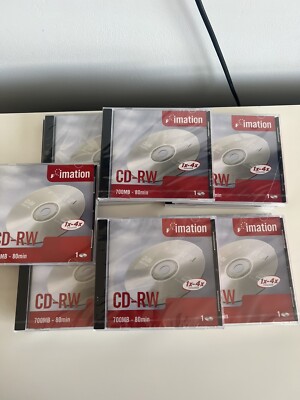 Imation CD-RW wiederbeschreibbare Discs in Hüllen - 11 Discs 1x-4x/700MB/80 Minuten 10 versiegelt