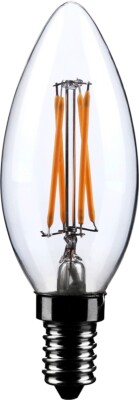 LED Filament Leuchtmittel MeLiTec E14 C35 Kerzenform 230 V 4,2W 470lm