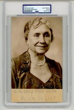 Helen Keller ~ Signed Autographed Authentic Signature ~ PSA DNA Encased
