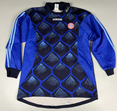 BAYERN MÜNCHEN 1995 1997 TORWART FUSSBALL SHIRT TRIKOT ADIDAS #1 KAHN GR. S