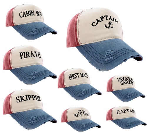 Cappello Da Baseball Cappello NAUTICA Uomini Donne Capitano, SKIPPER,  DISASTRO, Pirata, UBRIACO Sailor la | eBay