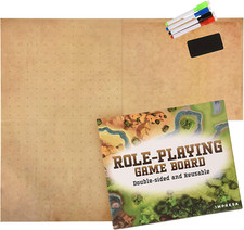 27" X 23" Double Sided and Foldable Role Player Game Battle Grid Game Mat - for