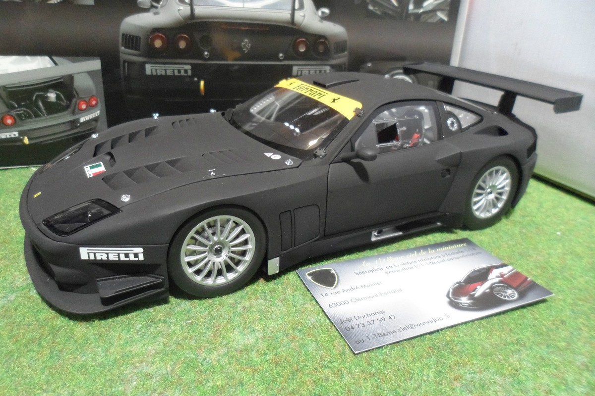 FERRARI 575 GTC EVOLUZIONE 2005 noir mat au 1/18 KYOSHO 08392A